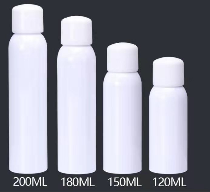 Cilindro de cubierta blanca Botellas de spray de niebla fina 100ml 150ml