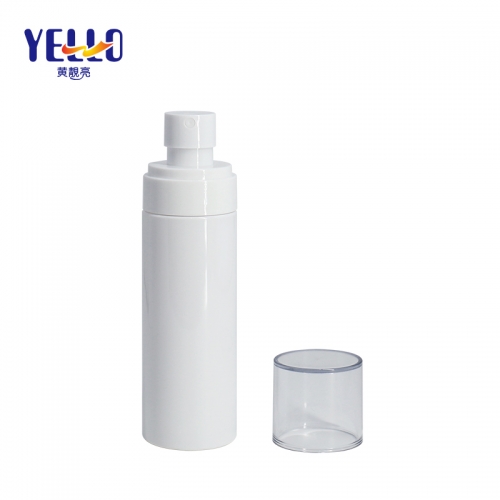 150ml Empty Cylinder Fine Mist Spray Bottles , White Facial Cosmetic Container