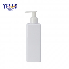 White Square Plastic Shampoo Washing Bottles 250ml , Empty Lotion Container