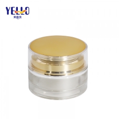 Clear Glass Moisture Cream Storage Jar 50g With Golden Coating Cap