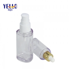 Triangle Clear Lotion Bottles , Eco Friendly Cosmetic Serum Bottle 15ml