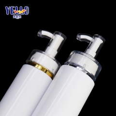 150ml 200ml 250ml White PET Shampoo Lotion Bottles With Acrylic Closure Pump