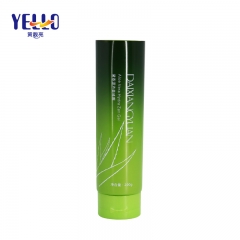 200g Green Plastic Body Cleanser Tubes , Empty PE Cosmetic Tube