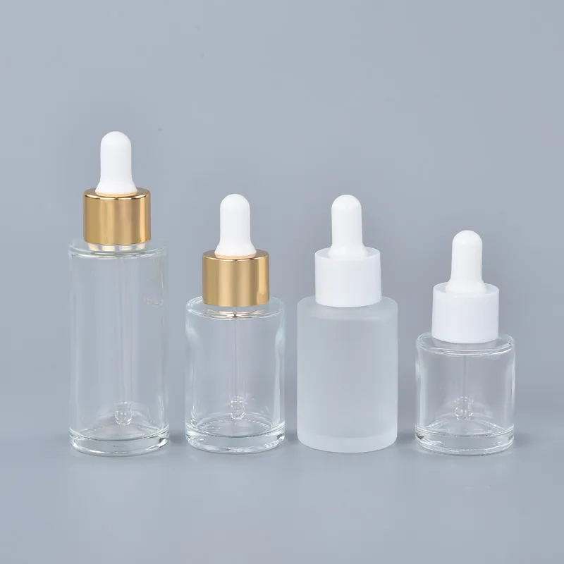 Wholesale Cylinder 20ml 30ml 50ml Glass Dropper Bottles