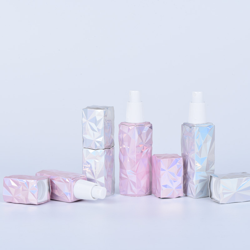 Luxury Pink Square Cosmetic Container Jars 40g 60g For Face Cream