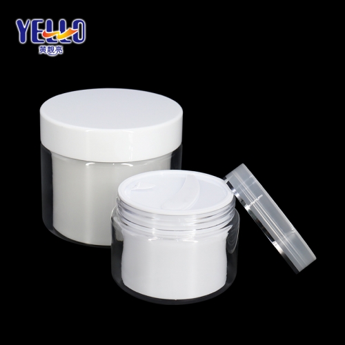 Double Wall Plastic Mask Cream Jars 30g 50g / Personalized PET Cosmetic Jars