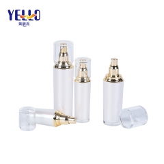 Factory Gold Acrylic Plastic Lotion Pump Bottle And Cream Jar Set