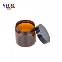 Amber PET Plastic Facial Mask Container, Cosmetic Jar For Cream And Butter