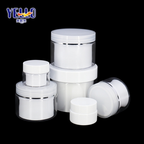 Wholesale White PET Plastic Body Butter Tank Cosmetic Cream Jar