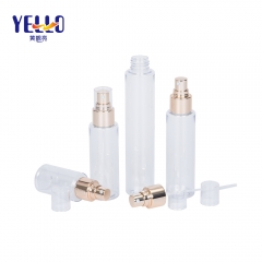 50ml 100ml 150ml Long Slim Plastic Bottles With Golden Mist Spray Pump