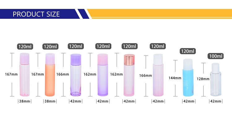 100ml 120ml Color Customize Heavy Wall Toner Bottles