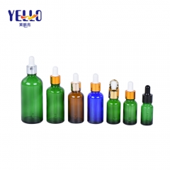 15ml 30ml 50ml 100ml Botellas cuentagotas de vidrio verde claro al por mayor