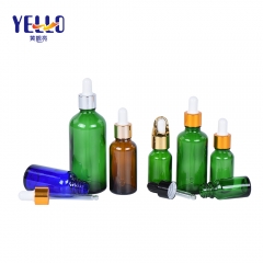 15ml 30ml 50ml 100ml Botellas cuentagotas de vidrio verde claro al por mayor