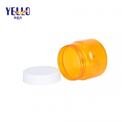Orange 250g 8 oz Empty Cream Jars Cosmetic Packaging With Lids