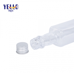 Special Long Neck Square Clear Shampoo Lotion Bottle WIth Aluminum Cap