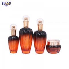 New Design Cosmetic Glass Jars With Lids And Cosmetic Pump Bottle