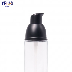 15ml 25ml Glass Lotion Bottles With Black Pump / Cylinder Serum Pump Bottles