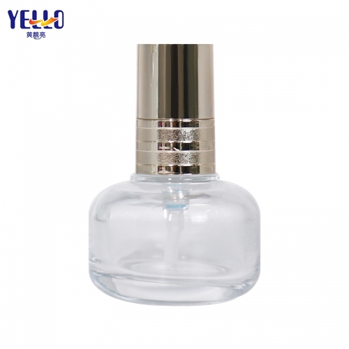 30ml Clear Lotion Cream Cosmetic Glass Bottles With Gold Lotion Pump