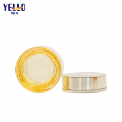 Clear Yellow Glass Lotion Bottles With Pump And Skincare Cream Jar