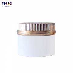 100g 200g Luxury Gold Cosmetic Containers, PET Plastic Cosmetic Jars With Lids