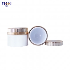 100g 200g Luxury Gold Cosmetic Containers, PET Plastic Cosmetic Jars With Lids