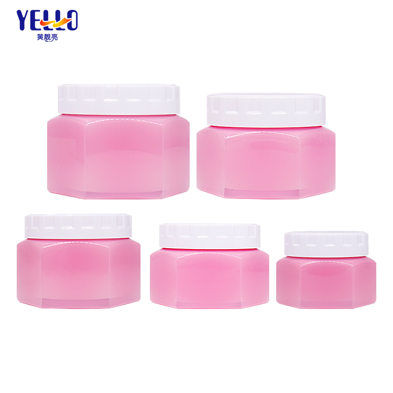 Custom Hexagonal Cosmetic Empty Cream Pot Jar 50ml 100ml