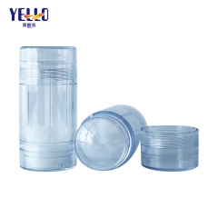 Refillable Plastic Clear Cylinder Deodorant Stick Empty Containers