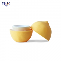 Custom Yellow Empty Cosmetic Packaging Cream Jars Lemon Shape