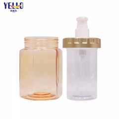 Hexagonal Double Wall Lotion Bottles, Luxury PET Shampoo Bottle