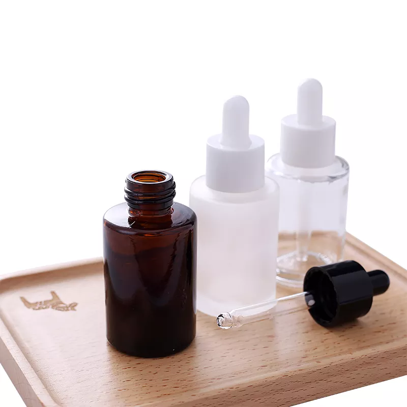 Wholesale Cylinder 20ml 30ml 50ml Glass Dropper Bottles For Serum Or Oil