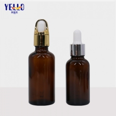 10ml 20ml 50ml Empty Round Glass Dropper Bottles For Serum Essence