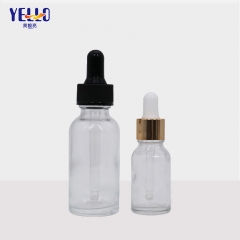 10ml 20ml 50ml Empty Round Glass Dropper Bottles For Serum Essence