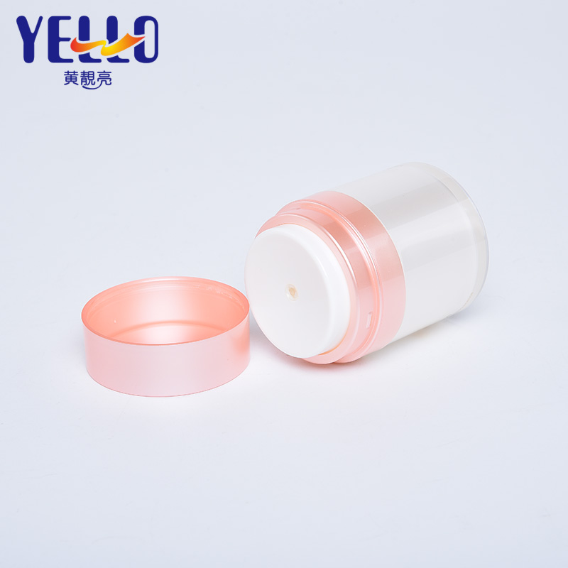 Pink Airless Pump Cream Jars Cosmetic Containers Packaging