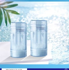 Refillable Plastic Clear Cylinder Deodorant Stick Empty Containers