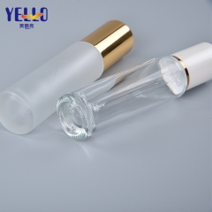 Frasco gotero de vidrio de lujo transparente esmerilado vacío de 30 ml con pipeta