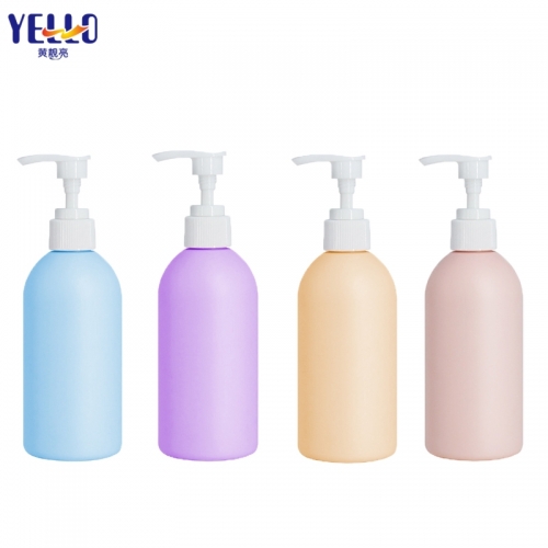 250ml Lotion Bottles With Pump Bulk / Pink PET Shampoo Bottle