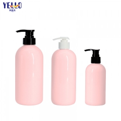 Boston Round Empty Shampoo Bottles With Pump , PET Liquid Body Wash Bottles