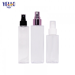 6 OZ 4 OZ Square Empty Clear Plastic Spray Bottles Wholesale For Hair