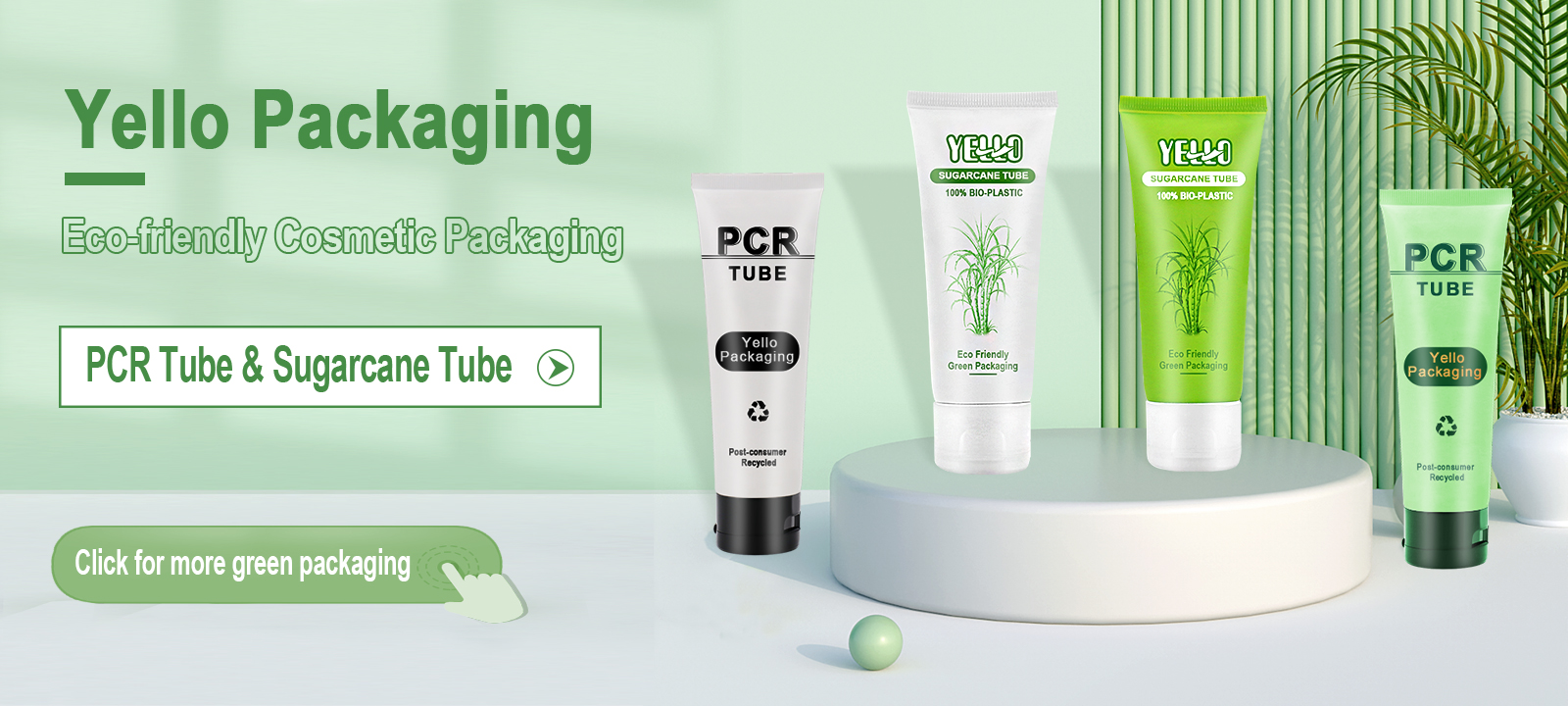 PCR And Sugarcane Cosmetic Tube