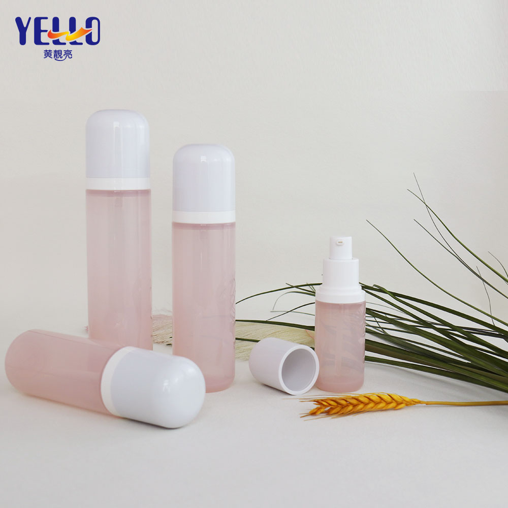 Empty Translucent Pink Blank Pretty Plastic Lotion Bottles