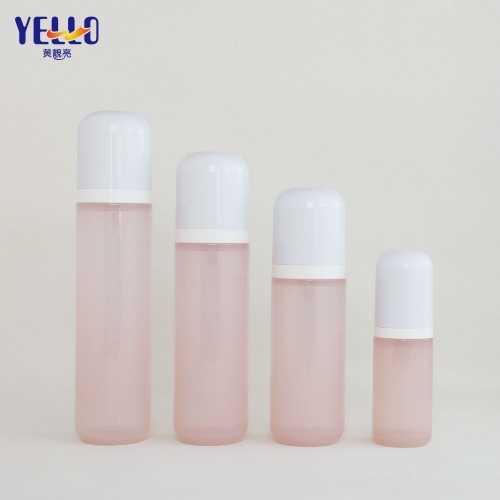 Empty Translucent Pink Blank Pretty Plastic Lotion Bottles With Pump
