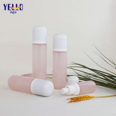 Empty Translucent Pink Blank Pretty Plastic Lotion Bottles With Pump