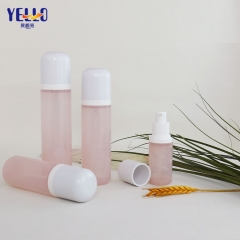 Empty Translucent Pink Blank Pretty Plastic Lotion Bottles With Pump