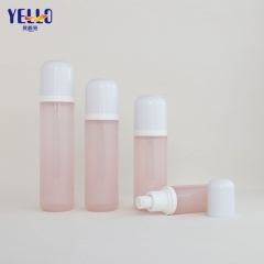 Empty Translucent Pink Blank Pretty Plastic Lotion Bottles With Pump