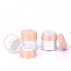 Pink Refillable Replaceable 50Ml Airless Pump Jar For Cream