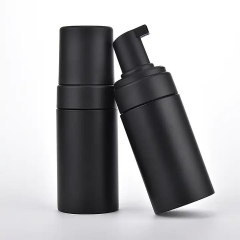 Black Pet Plastic Soap Foam Pump Dispenser Man Face Wash Bottle 120Ml