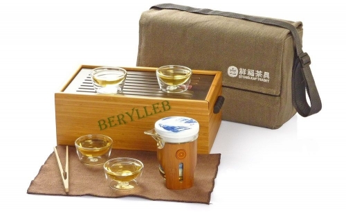 Xiang Fu High Grade Travel Bamboo Gongfu Tea Set 9 Pcs * Free Shipping