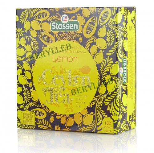 Stassen Lemon Ceylon Tea 100 Tea Bags (1.5g/tea bag) * Free Shipping