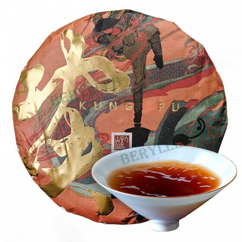 Gongfu * 2019 Yunnan Bulang 150-Year Ancient Tree Ripe Pu’er Tea Cake 100g * Free Shipping