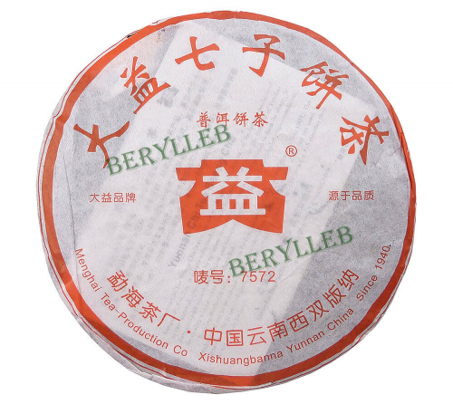 7572 * 2006 Yunnan Menghai Dayi Ripe Pu’er Tea Cake 357g 12.59oz * Free Shipping